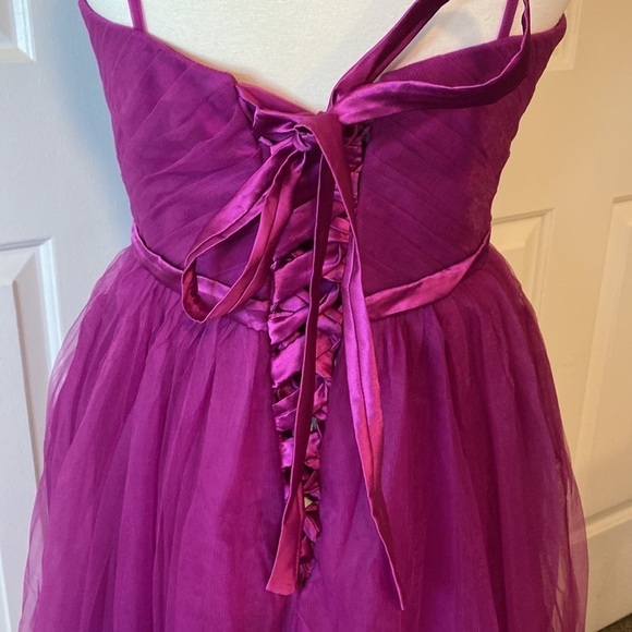 NWOT Raspberry Colored Tulle Dress Size 14 —Perfect Prom Dress - Picture 6 of 9